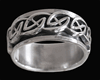 9.3 mm. Keltisk spinner ring / stressring i Äkta silver..