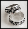 10 mm. Maffig keltisk spinner ring / stressring i Äkta silver.