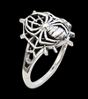 Spindel ring i Äkta silver. 