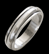 5.5 mm. Slät spinner ring / stressring i Äkta silver..