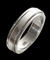 5.2 mm. Slät spinner ring / stressring i Äkta silver..