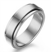 8 mm. Spinner ring i matt stål.