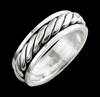 6.2 mm. Spinner/ ADHD ring i Äkta silver.