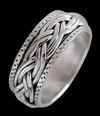 8.2 mm. Flätad spinner ring / stressring i Äkta silver..