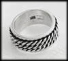 8.5 mm. Spinner ring / stressring i Äkta silver.