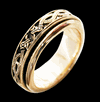 7.9 mm. Brons spinner/ ADHD ring.