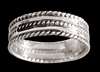 Mönstrad Silver-ring.