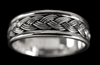 8 mm Flätad spinner ring i Äkta silver.