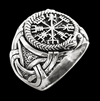 Keltisk ring med Rungaldrar - Isländska runor i Äkta silver.