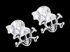 Scull and bones pirat dödskalle örhängen i Äkta silver.