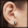 10 mm. Malteserkors örhängen.
